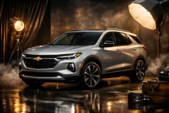 2026 Chevrolet Equinox parked outdoors showing bold grille and sleek taillamps