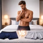 Man holding boxer briefs and boxers, comparing comfort and fit in 2026