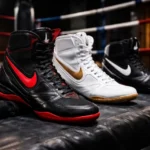 Boxing Footwear Nike boxing shoes showing grip, ankle support, and lightweight design for speed and stability