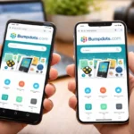 Bumpdots.com on mobile showing Home Screen shortcut setup on Android and iPhone