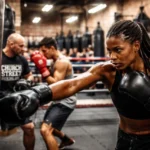 Church Street Boxing Gym training session with boxing gloves, pads, and fitness drills