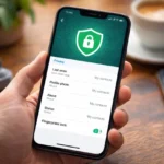 Cocoo Whatsapp privacy settings menu showing Status, Last Seen, Online, and App Lock options