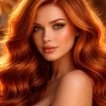 Copper Hair Color with warm glossy shine and natural dimension
