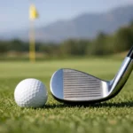 Gap Wedge showing loft angle and approach shot setup at address