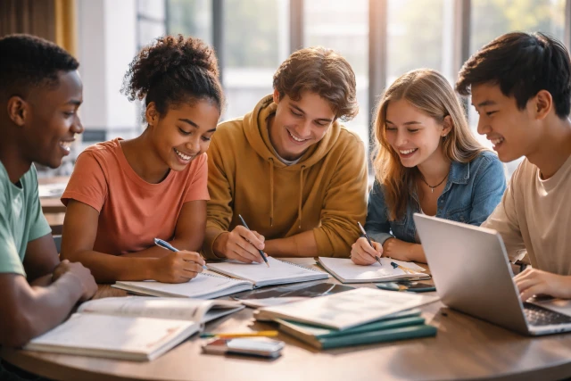 Student Study Team meeting with roles, agenda, and quiz practice