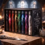Throne of Glass Box Set complete fantasy series collector edition displayed on bookshelf