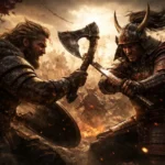 Warrior and Warrior battle showing strength strategy and honor in competition