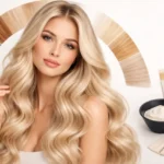 613 hair color light blonde shade example with warm and cool toned styling options