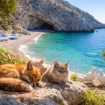 Agios Prokopios Beach Naxos golden sand and clear blue water