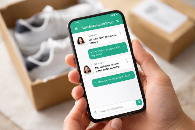 BestShoeSeverShop Live Chat customer support helping resolve online shoe order issues quickly