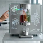 Beveu X6 beverage machine showing compact design and modern drink preparation setup