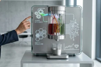 Beveu X6 beverage machine showing compact design and modern drink preparation setup