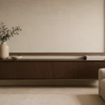 Boxed Wood wall and ceiling design in a luxury modern interior