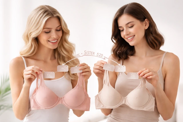 bra sister sizes chart showing sister bra sizes relationship