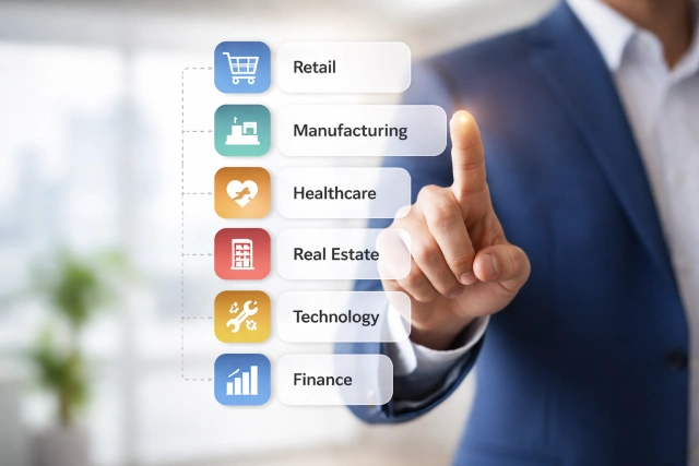 Business Vertical Classification Categories industry market segmentation chart