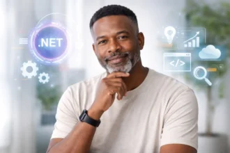 Carl Ellan Kelley explaining future .NET trends in software development