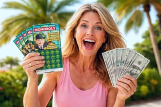 Florida Woman Wins Monopoly Lottery and claims a massive prize in Florida after buying a winning MONOPOLY Secret Vault scratch off ticket