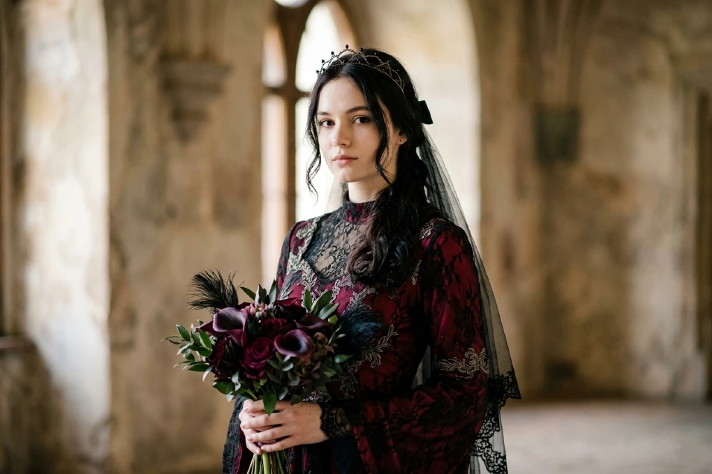 Gothic Wedding Dresses in black lace velvet and elegant dark bridal styles
