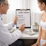 Patient consultation about How Much Is a Tummy Tuck in 2026 with surgeon discussing price ranges, procedure fees, and recovery expenses