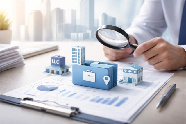 Nevada SOS Business Search tool showing registered LLC and corporation records