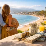 Puerto Vallarta beach tourists dining and spending near the waterfront