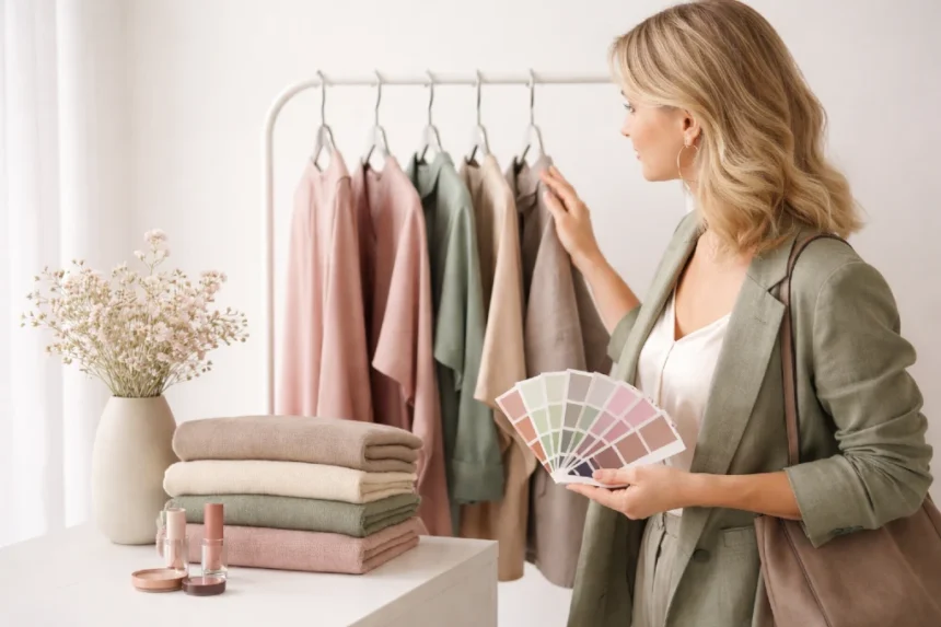 Soft Summer Color Palette outfits styled with muted cool tones