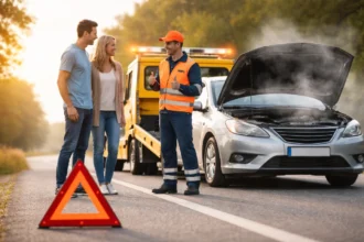 Tow Truck Near Me open now helping a stranded driver with urgent roadside support