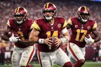 Washington Commanders roster breakdown showing key players on offense and defense