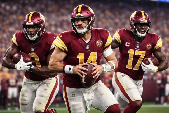 Washington Commanders roster breakdown showing key players on offense and defense