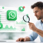 Whasatweb dashboard showing WhatsApp online activity tracking
