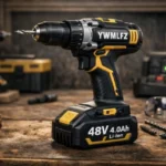 YWMLFZ 48W Cordless UV LED nail lamp on a desk curing gel polish