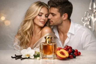 Yara Perfume bottle with soft pink design showing creamy sweet fragrance style for women