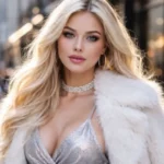 Shani Levni wearing a bold 2026 oversized blazer look with cobalt accents