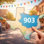 903 Area Code map showing Northeast Texas coverage area and major cities