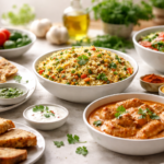 Arti Delicious homemade food ideas displayed on a cozy kitchen table with fresh ingredients and ready-to-serve dishes