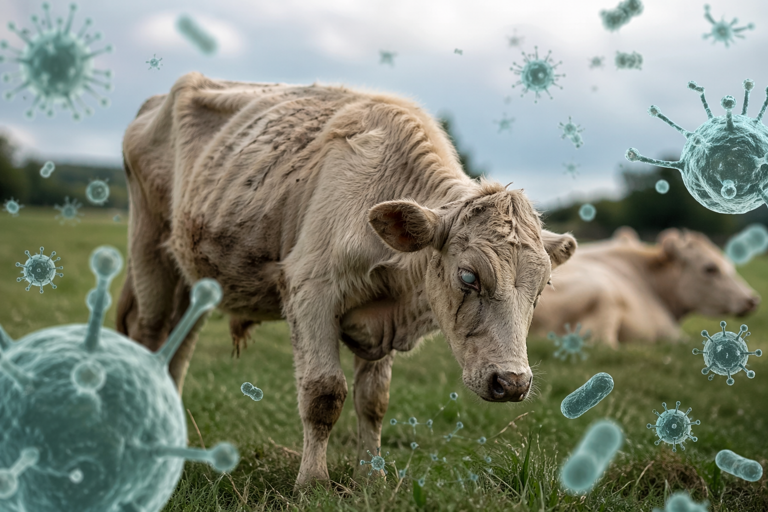 BVD in Cattle herd health check showing calf testing and prevention management