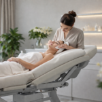 Beauty Bed in a modern salon treatment room designed for client comfort and professional beauty services