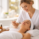 Beauty Therapist Jobs professional providing skincare treatment in a modern spa setting