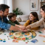 Best Board Games for Families gathered on a living room table during a fun family game night