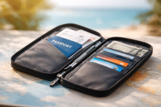 Best Travel Wallets holding passport, cards, cash, and travel documents securely during travel