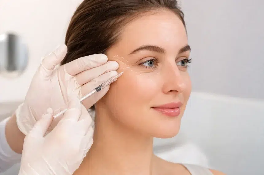 Botox Around Eyes treatment softening crow’s feet at the outer corners of the eyes