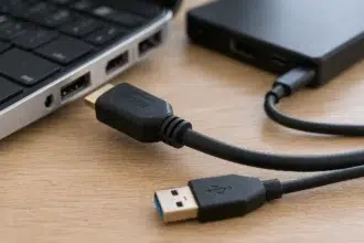 Cable HDMI and USB comparison showing display performance, data speed, and device compatibility