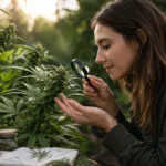 Cannablog.co.uk homepage on a screen with UK cannabis blog content