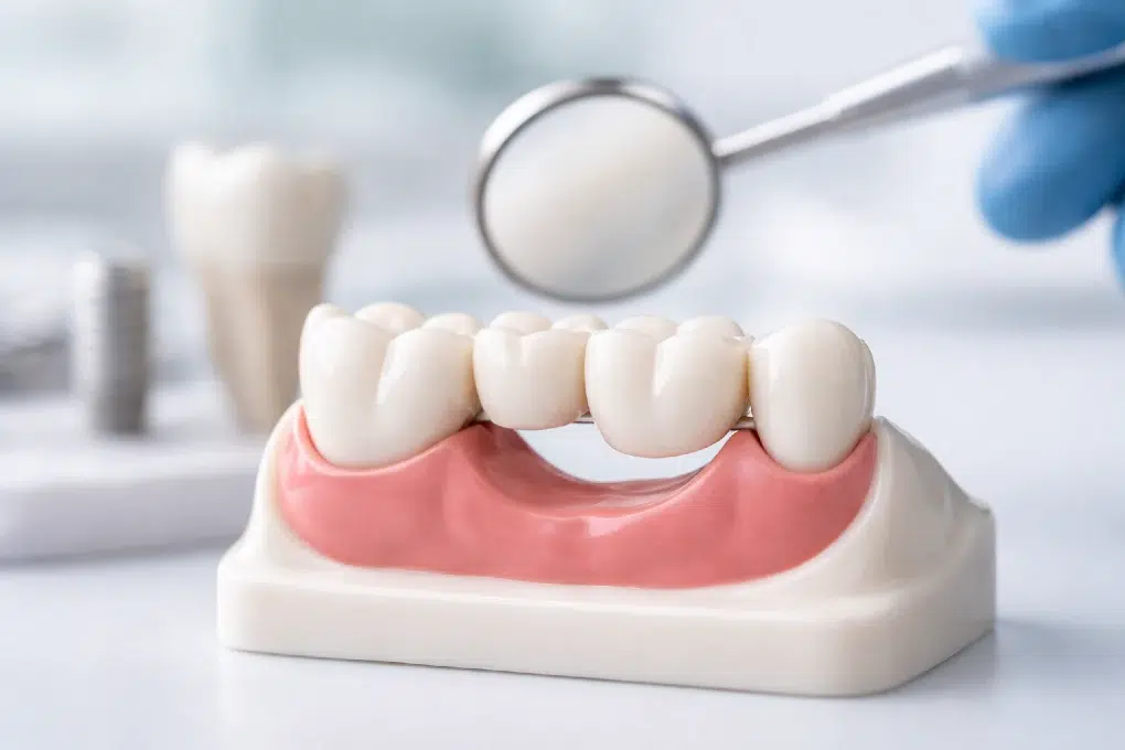 Cantilever Bridge Dental restoration replacing a missing tooth with single sided support