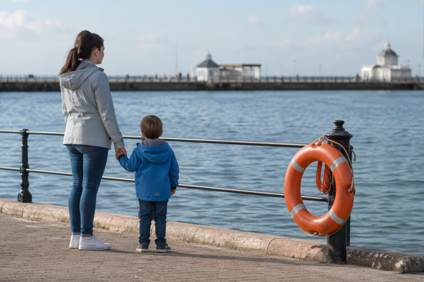Concern for Safety Southport Marine Lake waterfront view with promenade, lake edge, and visitor walking area in Southport