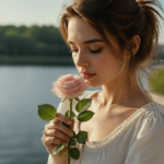 Emma's Rose concept with a delicate rose symbolizing beauty, identity, memory, and emotional significance