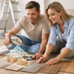 Gen AI Image Analyzer to Answer Questions Flooring before home renovation using floor damage and material photos