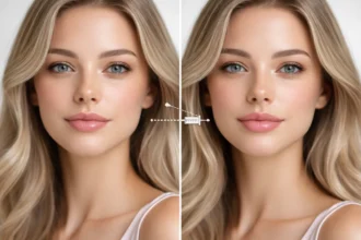 Lip Flip Before and After photos showing upper lip changes during the first week, including Botox lip flip before and after smile results