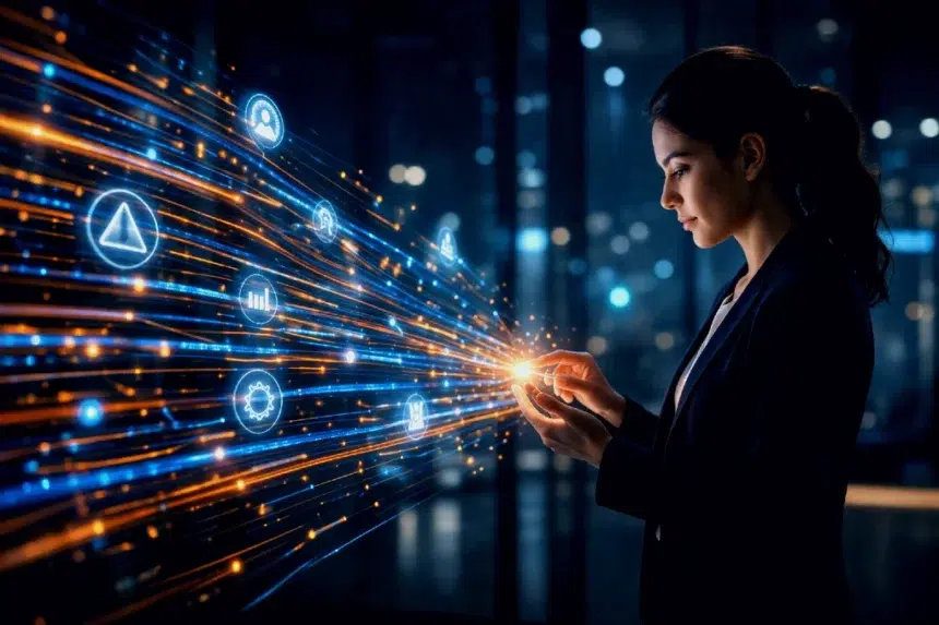 Logging Live dashboard showing real-time app events, structured logs, alerts, and performance monitoring for modern applications