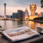 Macau Hari Ini city view with daily headlines, tourism activity, and local highlights in Macau